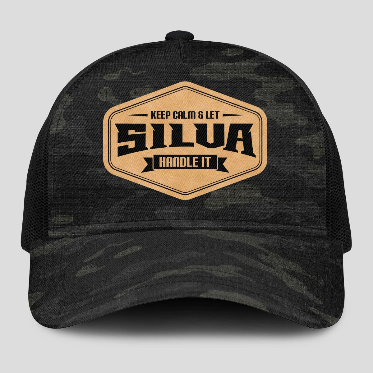 Keep Calm & Let Your Name Handle It Dark Camo Mesh Cap SILVA 13K1 C195PF