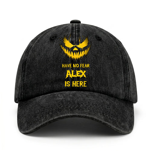 Have No Fear Your Name Is Here Jack O' Lantern Washed Cap ALEX 13K1 C135PF