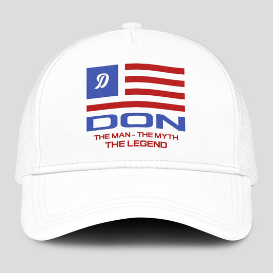 The Man The Myth The Legend America Flag Mesh Cap DON 13K1 C193PF