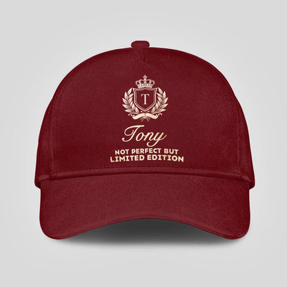 Not Perfect But Limited Edition Luxury Burgundy Cap TONY 13K1 C154PF