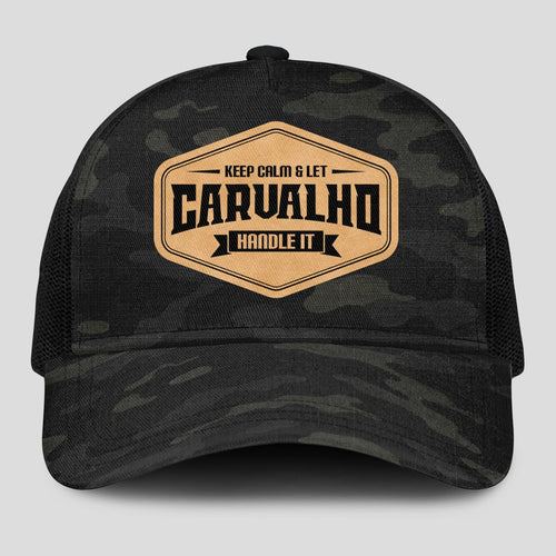 Keep Calm & Let Your Name Handle It Dark Camo Mesh Cap CARVALHO 13K1 C195PF