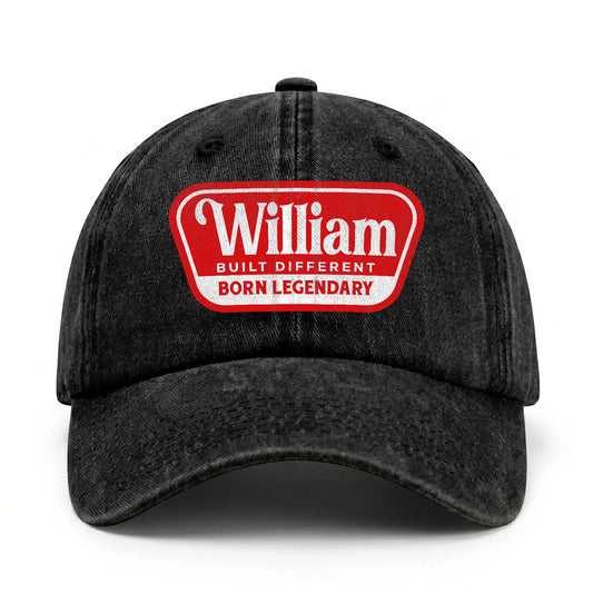 Built Different Born Legendary Red Logo Washed Cap WILLIAM 13K1 C63PF