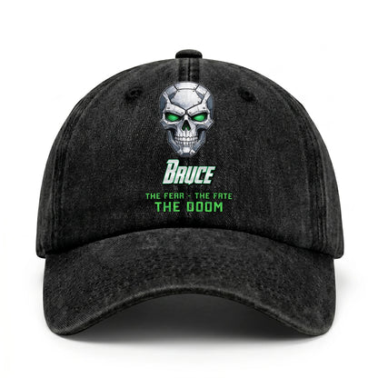 The Fear The Fate The Doom Skull Washed Cap BRUCE 13K1 C99PF