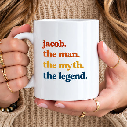 The Man The Myth The Legend Retro Mug JACOB 13K1 MG06