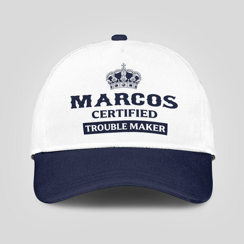 Certified Your Name Trouble Maker Washed Cap MARCOS 13K1 C148PF