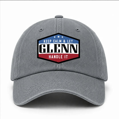 Keep Calm & Let Your Name Handle It Washed Cap GLENN 13K1 C87PF