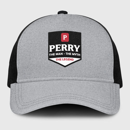 The Man The Myth The Legend Gray Mesh Cap PERRY 13K1 C189PF