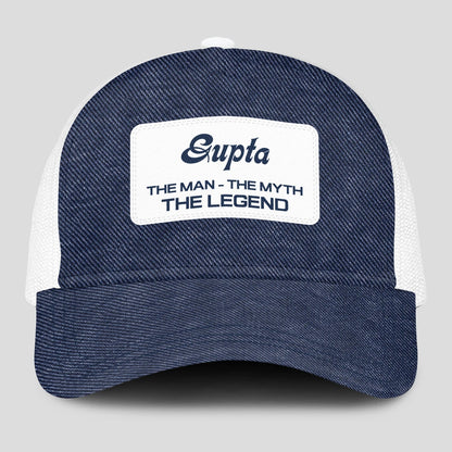 The Man The Myth The Legend Blue Denim Mesh Cap GUPTA 13K1 C194PF