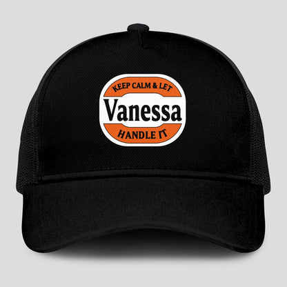 Keep Calm & Let Your Name Handle It Black Mesh Cap VANESSA 13K1 C199PF