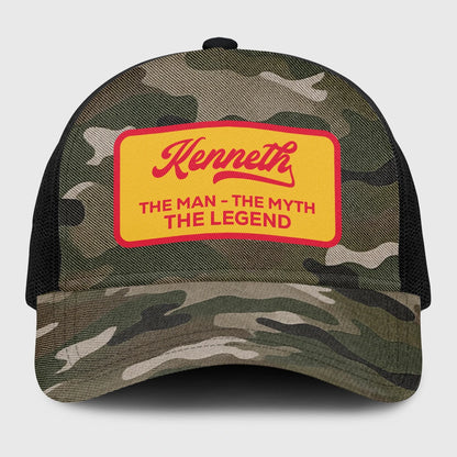 The Man The Myth The Legend Camo Vintage Mesh Cap KENNETH 13K1 C191PF