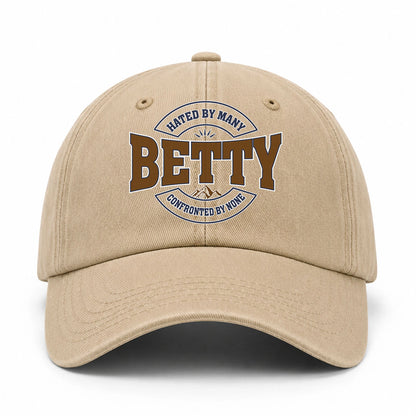Hated By Many Confronted By None Washed Cap BETTY 13K1 C36PF