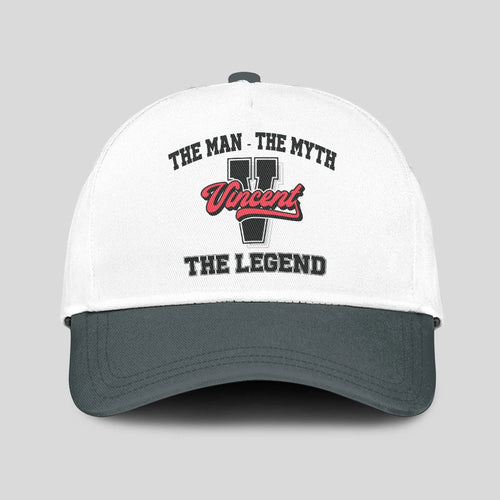 The Man The Myth The Legend Custom Initial Letter And Name Cap VINCENT 13K1 C38PF