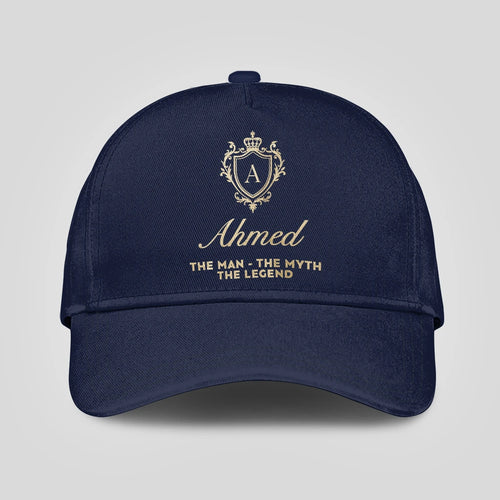 The Man The Myth The Legend Golden Navy Cap AHMED 13K1 C138PF