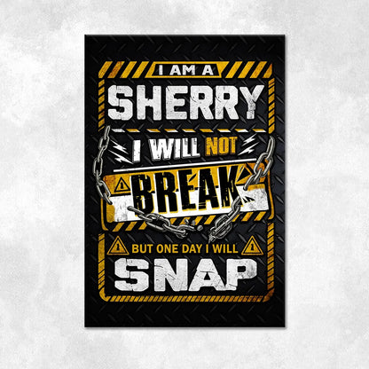 SHERRY Motivational Rug – Black & Yellow Quote Carpet for Living Room 13K1-AR1