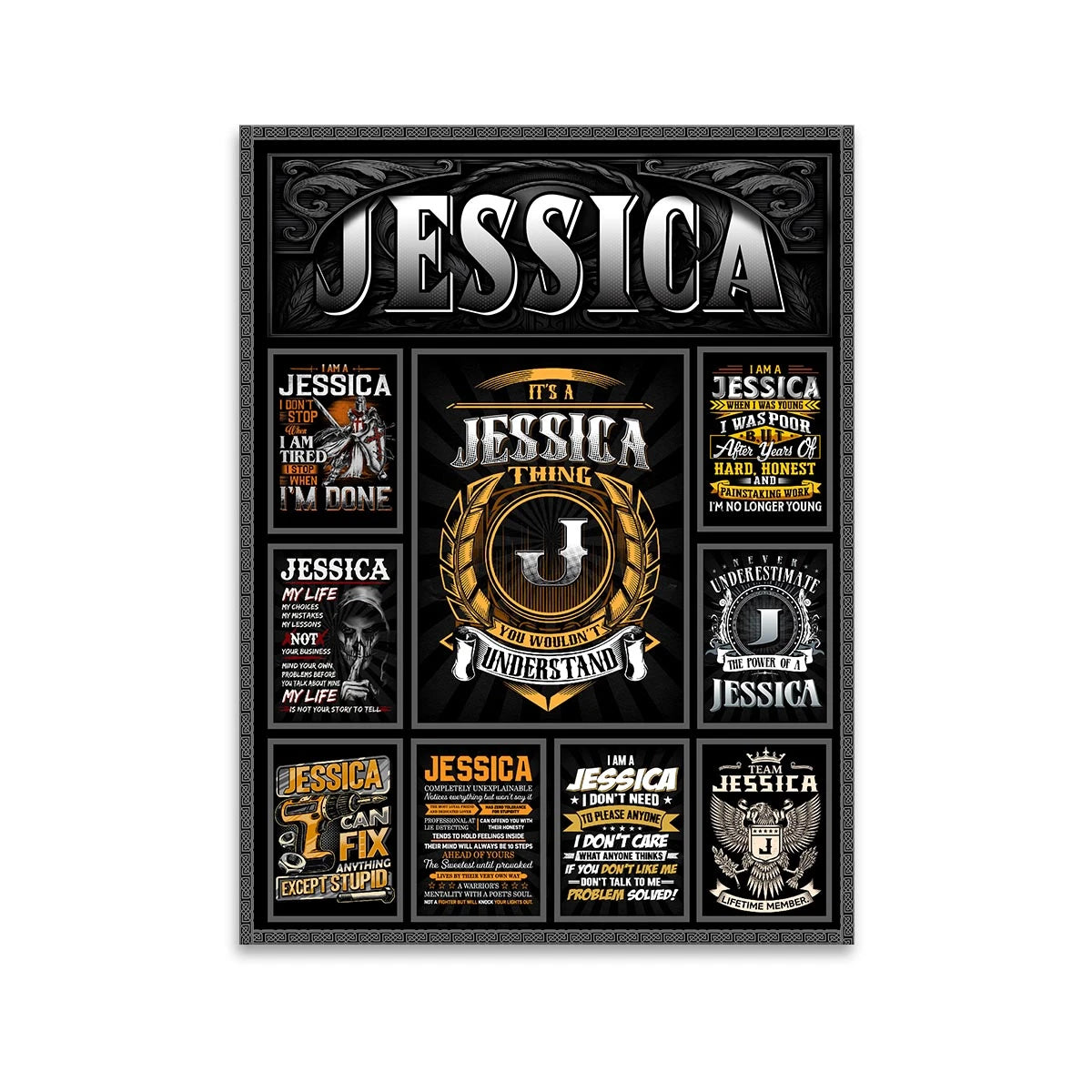 JESSICA Personalized Sponge Floor Mat – Custom Printed Home Decor 13K1-AR2