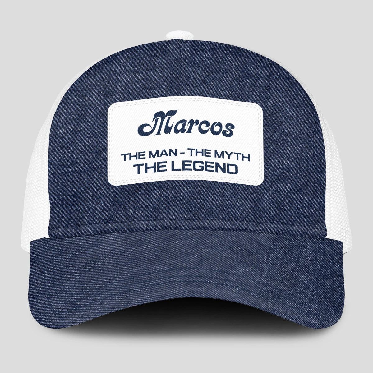 The Man The Myth The Legend Blue Denim Mesh Cap MARCOS 13K1 C194PF