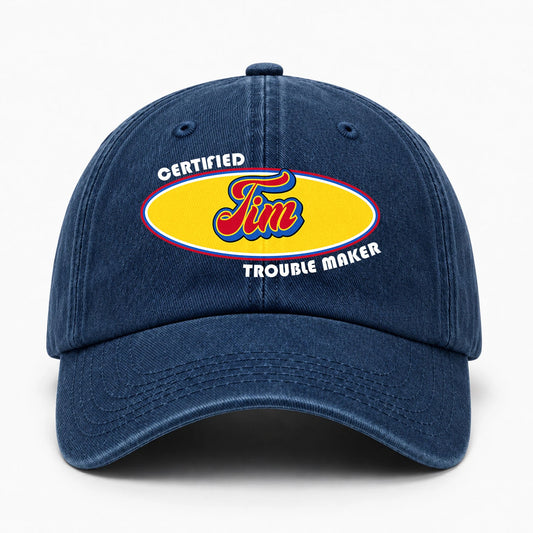 Certified Your Name Trouble Maker Washed Cap TIM 13K1 C73PF