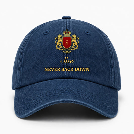 Never Back Down Luxury Washed Cap Cap SUE 13K1 C168PF