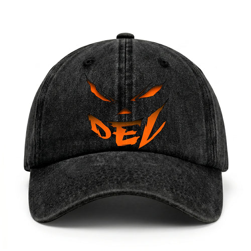 Stay Hungry Pumpkin Chasing Ghosts Funny Washed Cap DEL 13K1 C101PF