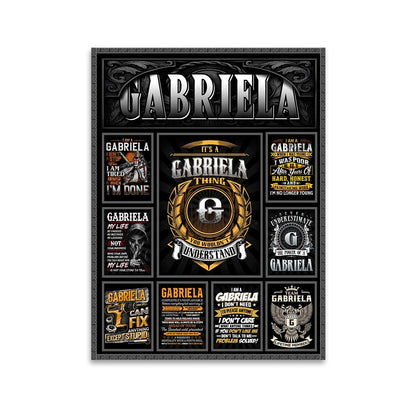 GABRIELA Personalized Sponge Floor Mat – Custom Printed Home Decor 13K1-AR2