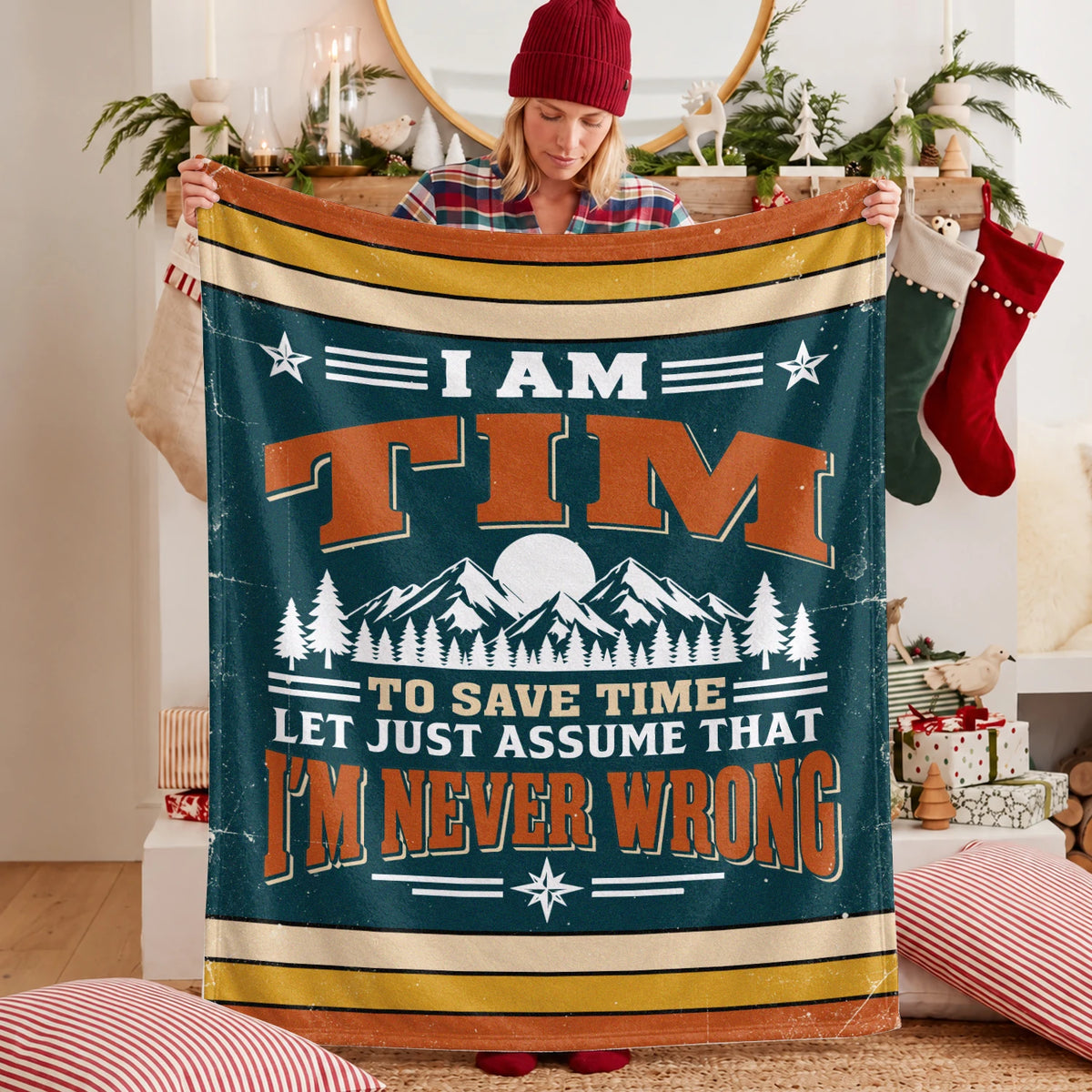 I'm Name Never Wrong Funny Retro Fleece Blanket TIM 13K1 BK66