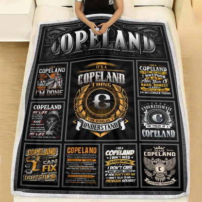 COPELAND Personalized Blanket | Custom Name Cozy Throw Gift 13K5-BK2