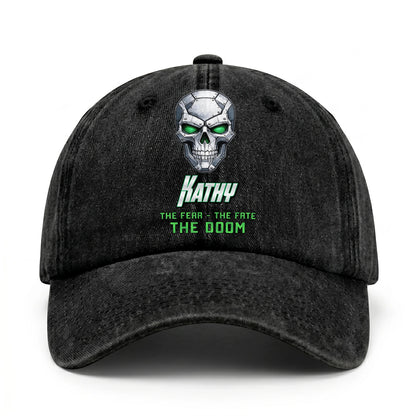 The Fear The Fate The Doom Skull Washed Cap KATHY 13K1 C99PF
