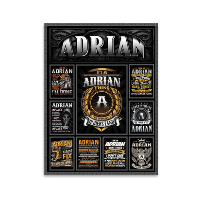 ADRIAN Personalized Sponge Floor Mat – Custom Printed Home Decor 13K1-AR2