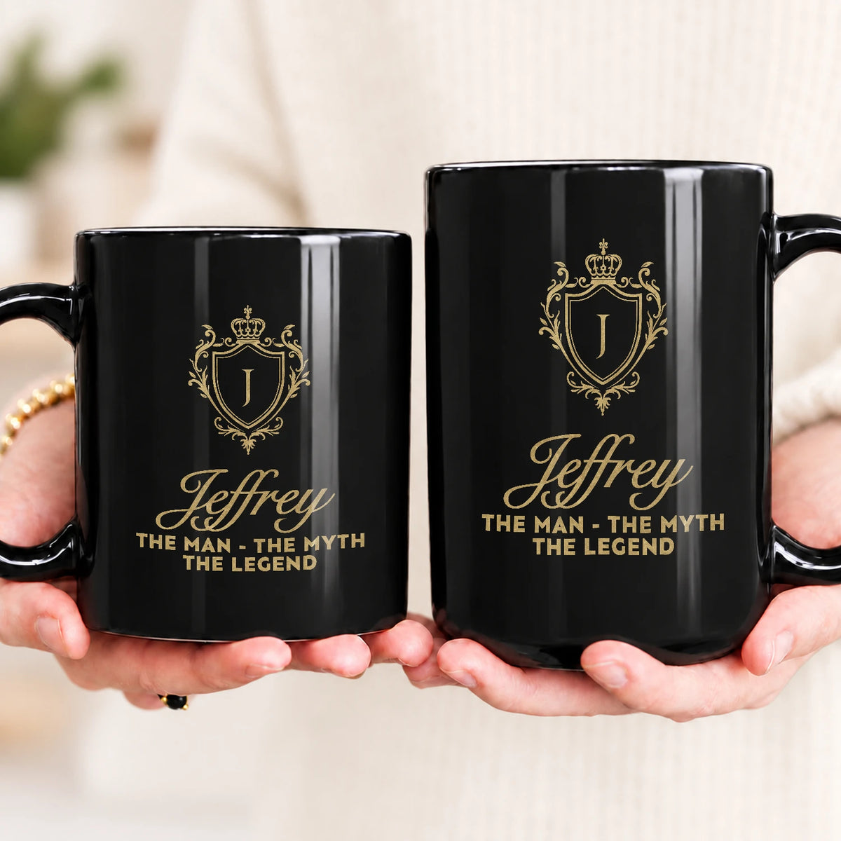 The Man The Myth The Legend Blue Crest Mug JEFFREY 13K1 MG02