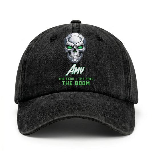 The Fear The Fate The Doom Skull Washed Cap AMY 13K1 C99PF