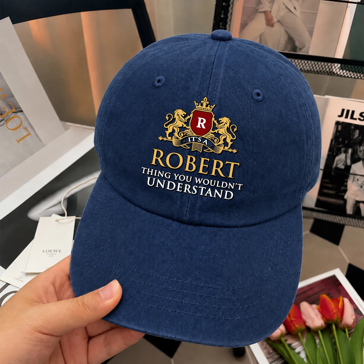It's A Your Name Thing You Wouldn't Understand Royal Blue Washed Cap ROBERT 13K1 C184PF