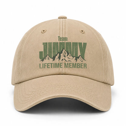 Team Your Name Lifetime Member Mountain Cap JIMMY 13K1 C58PF