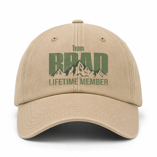Team Your Name Lifetime Member Mountain Cap BRAD 13K1 C58PF
