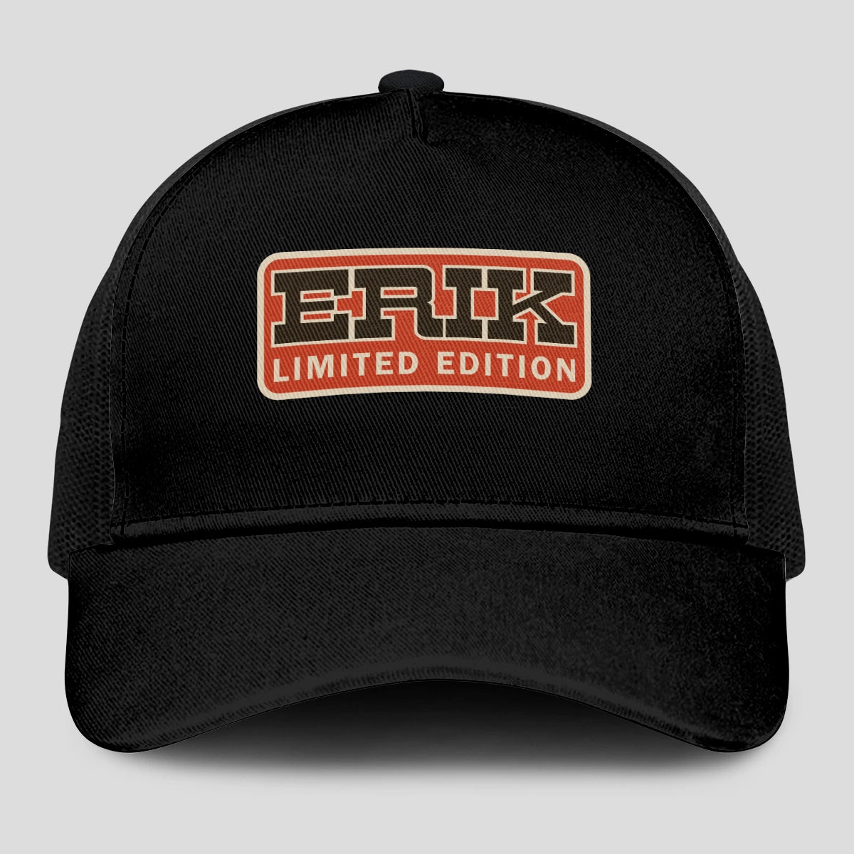Limited Edition Red Logo Black Mesh Cap ERIK 13K1 C215PF