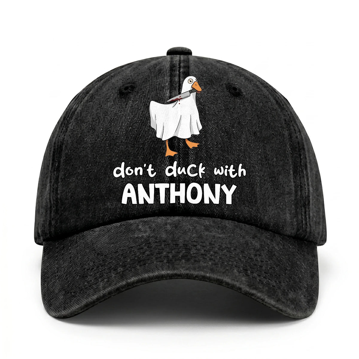 Don't Duck With Your Name Funny Washed Cap ANTHONY 13K1 C129PF