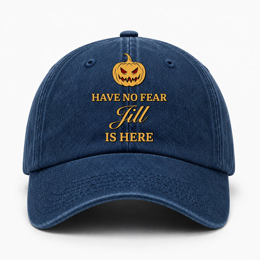 Have No Fear Your Name Is Here Jack O' Lantern Washed Cap JILL 13K1 C165PF