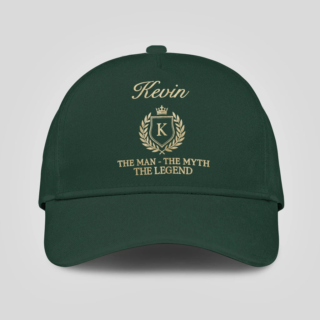 The Man The Myth The Legend Crest Forest Green Cap KEVIN 13K1 C159PF