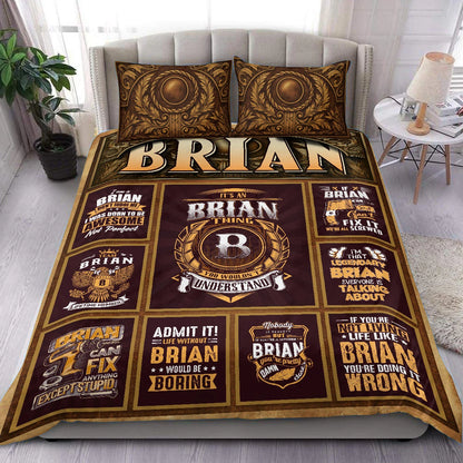 BRIAN Limited Edition Personalized Bedding Set 13K1-BS3