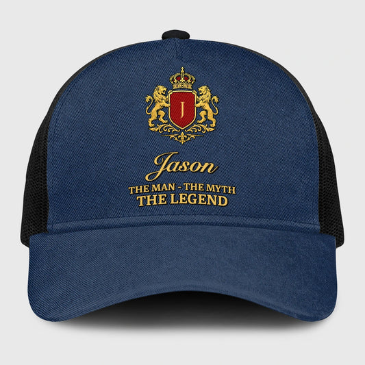 The Man The Myth The Legend Royal Blue Mesh Cap JASON 13K1 C187PF