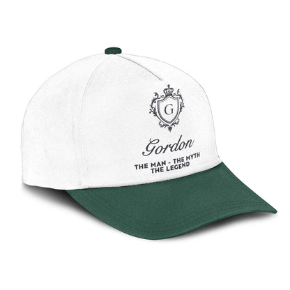 The Man The Myth The Legend Beautiful Green And White Cap GORDON 13K1 C171PF