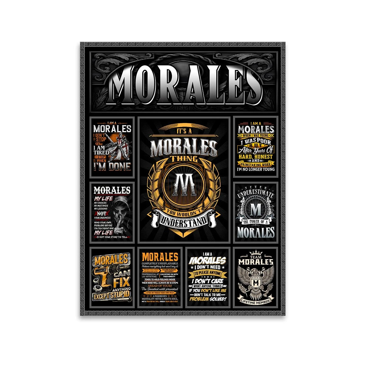 MORALES Personalized Sponge Floor Mat – Custom Printed Home Decor 13K1-AR2