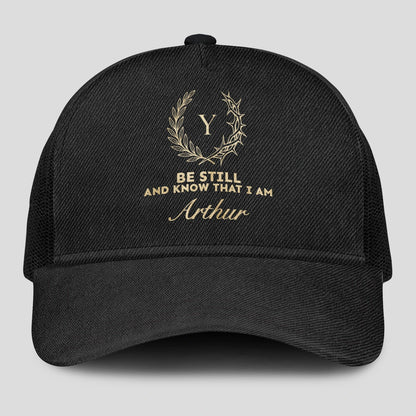 Be Still And Know That I Am Name Black Mesh Cap ARTHUR 13K1 C202PF