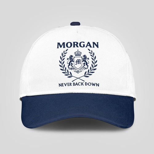 Never Back Down Blue And White Cap MORGAN 13K1 C59PF