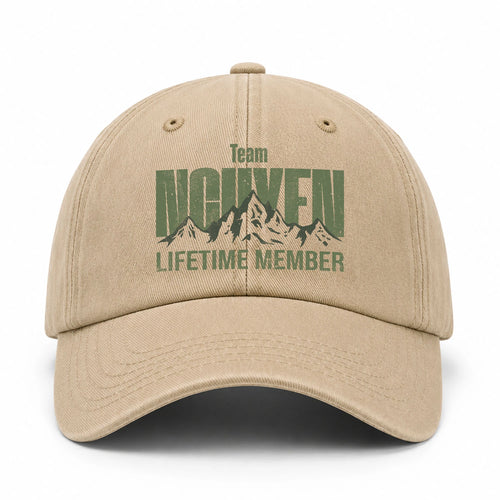 Team Your Name Lifetime Member Mountain Cap NGUYEN 13K1 C58PF