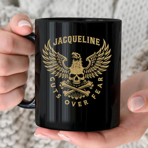 Guts Over Fear Eagle And Skull Mug JACQUELINE 13K1 MG28
