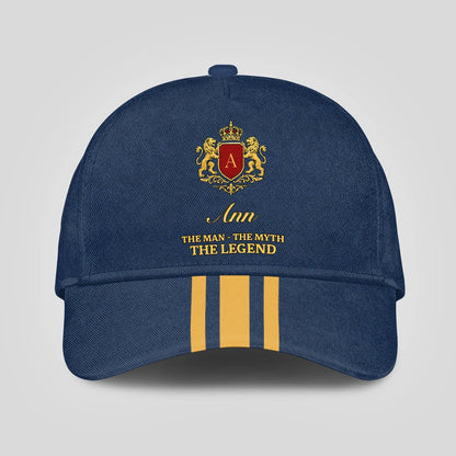 The Man The Myth The Legend Luxury Logo Striped Cap ANN 13K1 C143PF