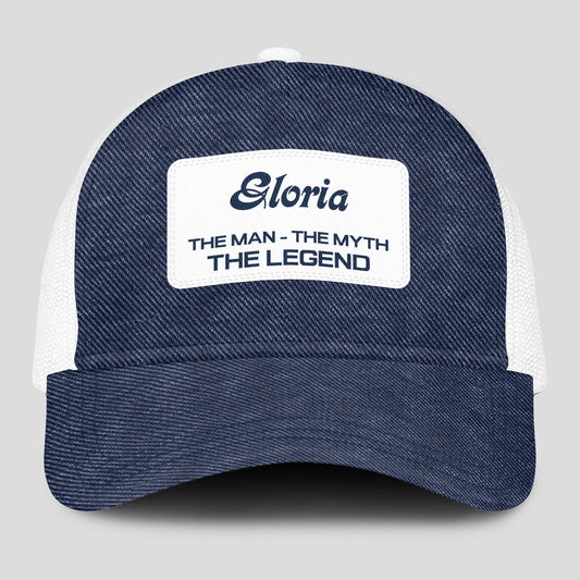 The Man The Myth The Legend Blue Denim Mesh Cap GLORIA 13K1 C194PF