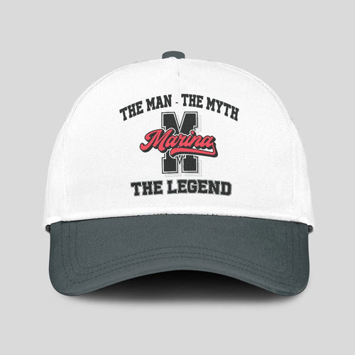 The Man The Myth The Legend Custom Initial Letter And Name Cap MARINA 13K1 C38PF