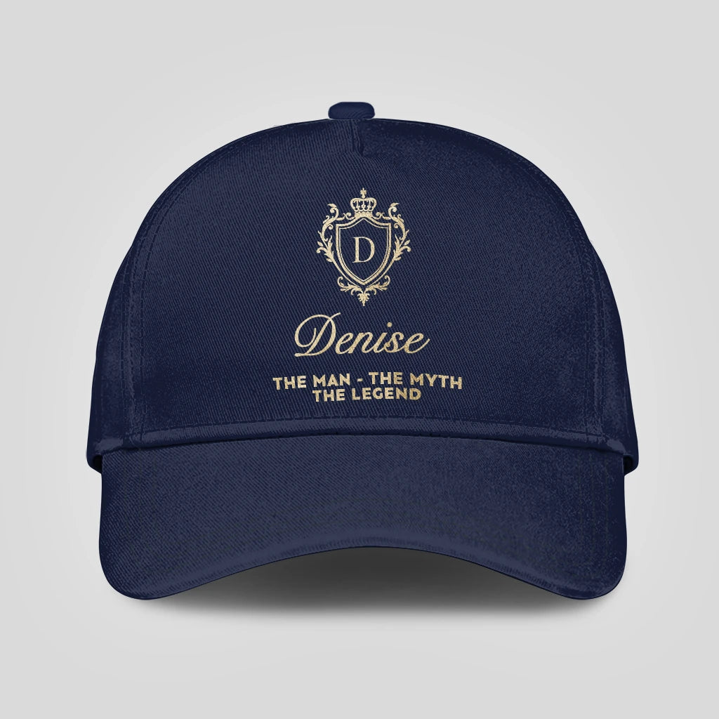 The Man The Myth The Legend Golden Navy Cap DENISE 13K1 C138PF