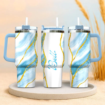 BELL 40oz Personalized Tumbler Cup with Straw | Custom Stainless Steel Mug 13K1-TB1